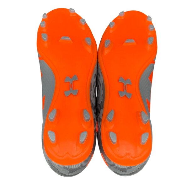 Under Armour Spotlight DL FG Soccer Cleat Shoes Mens Color Grey Orange Size 11 - Picture 10 of 14